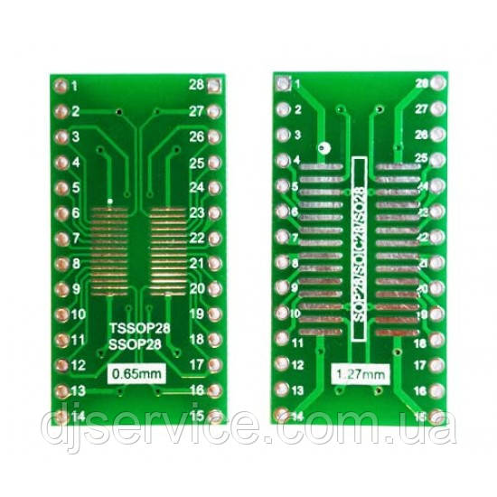 Плата-переходник SOP28 / SOIC28 / S028 / SSOP28 / TSSOP28 to DIP28 Adapter
