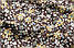 Сатин "Розсип жовтих та білих квітів" на коричневому, №4189с, фото 4