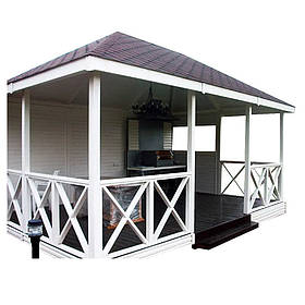 Прямокутна альтанка LNK "ПБ-15" 6х4 м. (ПБ-15)