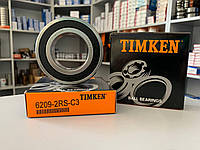 Подшипник 6209 2RS C3 (180209) TIMKEN (США), 45х85х19 мм, шариковый радиальный однорядный закрытый