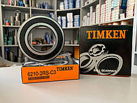 Подшипник 6210 2RS C3 (180210) TIMKEN (США), 50х90х20 мм, шариковый радиальный однорядный закрытый