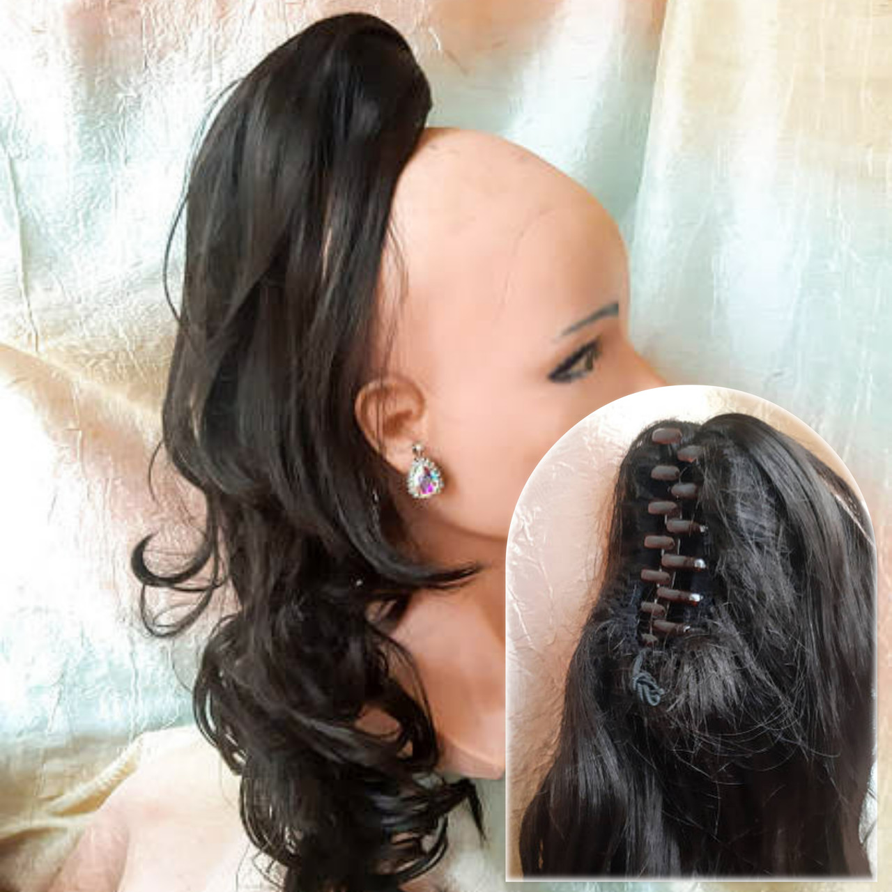 Хвост волнистый на крабе шоколадный Т19-4 ELEGANT, фото 1