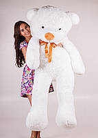 Білий ведмедик Нестор плюшевий 180 см, М'яка іграшка великий плюшевий ведмедик дівчині, Дитячі ведмеді на подарунок