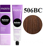 Стойкая крем краска Matrix SOCOLOR. Pre-Bonded Extra Coverage 506BC Блондин коричнево-медный 90 мл