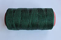 Нитка вощёная плоская, толщина - 1 мм, цвет - зеленый, 130 метров, артикул СК 5899