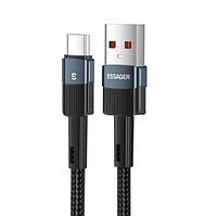 Кабель ESSAGER USB Type-C 6A 66W Q.C. 3.0-4.0  1 метр швидкий заряд і передача даних