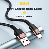 Кабель ESSAGER USB Type-C 6A 66W Q.C. 3.0-4.0  1 метр швидкий заряд і передача даних, фото 3