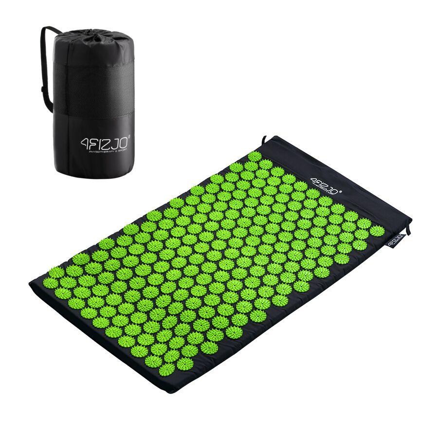 Килимок акупунктурний 4FIZJO Аплікатор Кузнєцова 72 x 42 см 4FJ0040 Black/Green для будинку і спортзалу