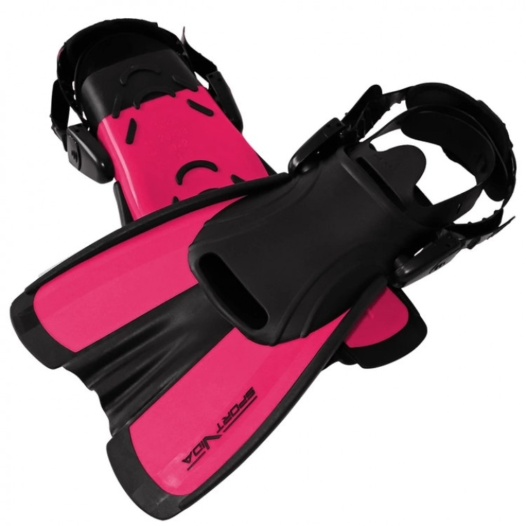Ласти для плавання SportVida SV-DN0008JR-L Size 39-43 Black/Pink для басейна або дайвінгу оранжевого кольору
