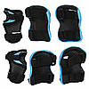 Комплект захисний спортивний SportVida SV-KY0005-M Size M Blue/Black манжети, налокітники і наколінники, фото 3