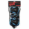 Комплект захисний спортивний SportVida SV-KY0005-M Size M Blue/Black манжети, налокітники і наколінники, фото 4