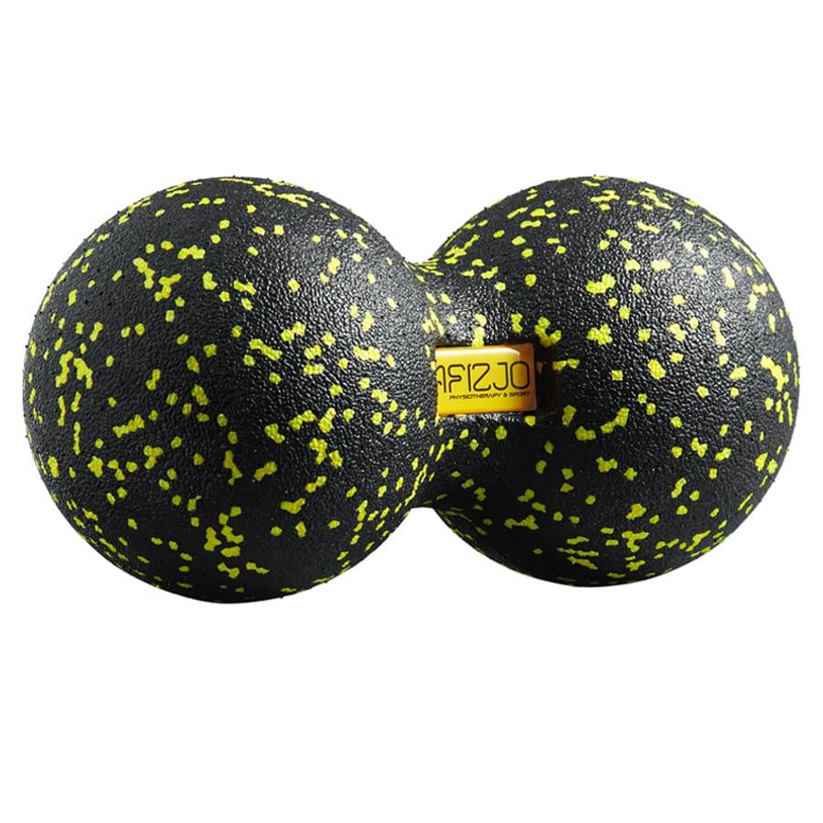 Масажний м'яч подвійний 4FIZJO EPP DuoBall 12х24 см 4FJ0082 Black/Yellow для будинку і спортзалу