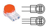 З'єднувач 3-х жильний URb для жил d=0.4-0.9 мм та загальним d≤2.0 мм, полікарбонатний (аналог UR2 Scotchlok), фото 2