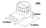 З'єднувач 3-х жильний URb для жил d=0.4-0.9 мм та загальним d≤2.0 мм, полікарбонатний (аналог UR2 Scotchlok), фото 3