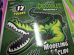 Пластилін 12 кольорів 240 грамів Дитячий 550398 Yes Крокодил