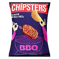 Чипси хвилясті зі смаком м'ясо гриль Chipster's 120 г