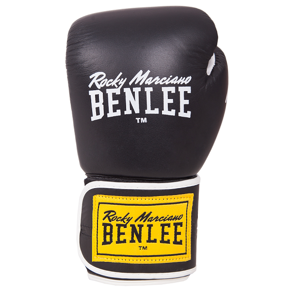 Рукавиці боксерські шкіряні 12oz (340 г) Benlee TOUGH чорні для будинку і спортзалу