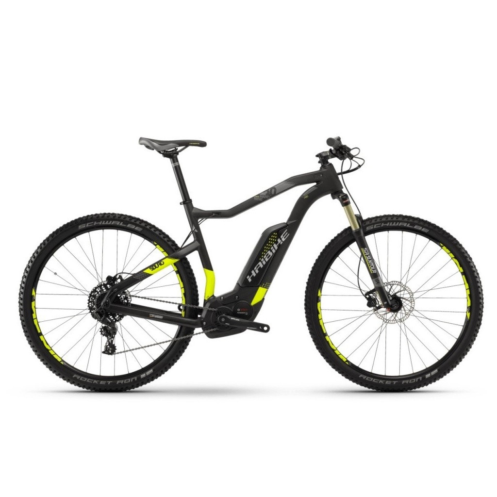 Електровелосипед гірський Haibike SDURO HardNine Carbon 8.0 500Wh 29", рама L, біло-чорно-жовтий. 2018