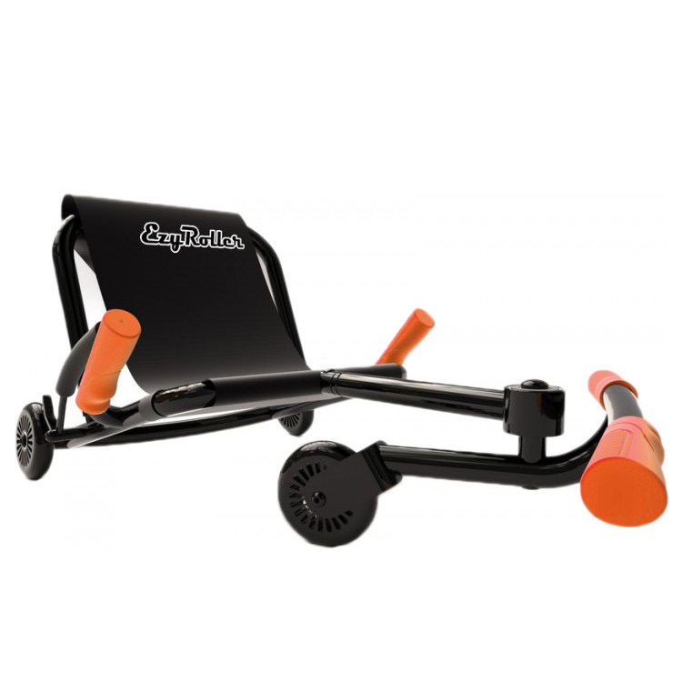 Самокат-каталка для дітей 4-14 років Ezyroller Classik, чорно-помаранчевий, на 3-х коліщатках з навантаженням до 68 кг