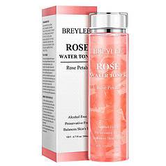 Тонік із пелюстками троянд BREYLEE Rose Water Toner 200 мл для обличчя