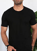 Базовая качественная мужская черная футболка Турция