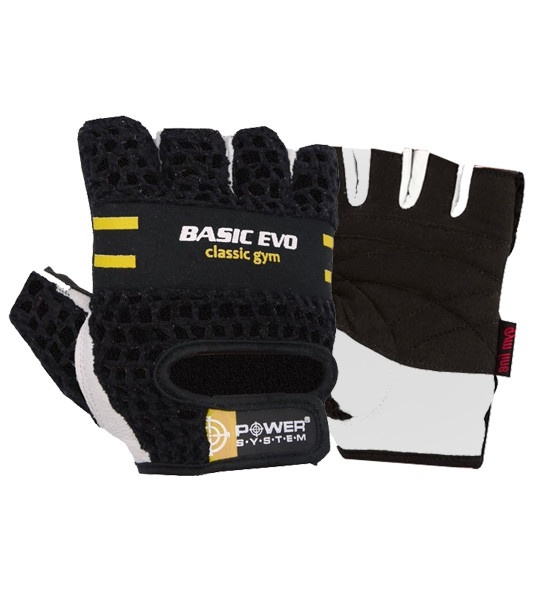 Рукавички для фітнесу Power System PS-2100 Basic EVO Black/Yellow Line L
