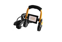 Прожектор LED 20w 6500K IP65 1120LM LEMANSO чорний +підставка (жовта) +провід (1,5м) / LMP98-20 Лємансо