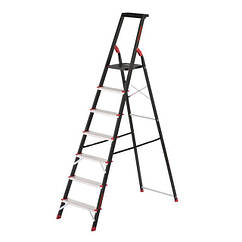 Драбина 7 щаблів, сталевий профіль, висота верхнього щаблука 1500 мм, 504*1283*2003 мм, ТМ"ІНТЕРТУЛ"