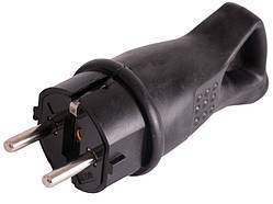 Вилка з заземленням з ручкою каучукова / LMA093 Лємансо