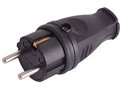 Вилка з заземленням каучукова / LMA054 Лємансо