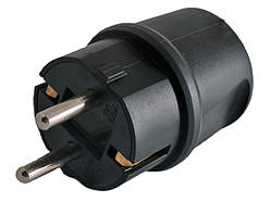 Вилка з заземленням маленька каучукова / LMA058 Лємансо