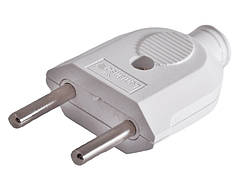 Вилка проста без заземленням біла / LMA3311 Лємансо