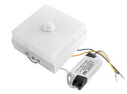 Світильник світлодіодний накладний DownLight 12w з сенсором квадрат 4500k LM528 Лємансо