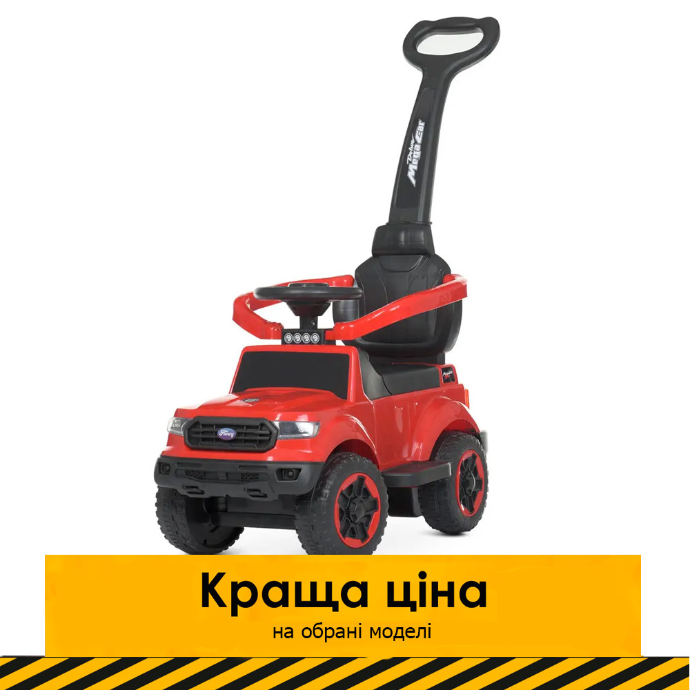 Каталка-толокар Ford з батьківською ручкою Джип Bambi M 4564-3 Червоний