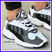 Кросівки чоловічі Adidas Yung 1 адідас янг йонг сірі з білим стильні адідаси красовки кроси сіро-білі