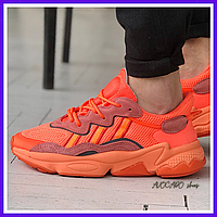 Кросівки чоловічі Adidas Ozweego orange / Адідас Озвіго оранжеві / адідаси яскраві стильні красовки