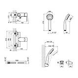 Змішувач для душу Lidz Gloria 010 (з душовим гарнітуром) (k35) LDGLO010CRM35101 Chrome, фото 3