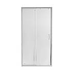 Душові двері в нішу Qtap Taurus CRM209-1.C6 90-100x185 см, скло Clear 6 мм, покриття CalcLess