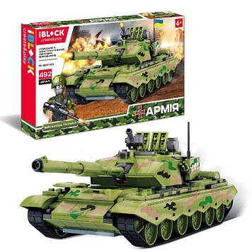 Конструктор військова техніка танк 492 деталей PL-920-103