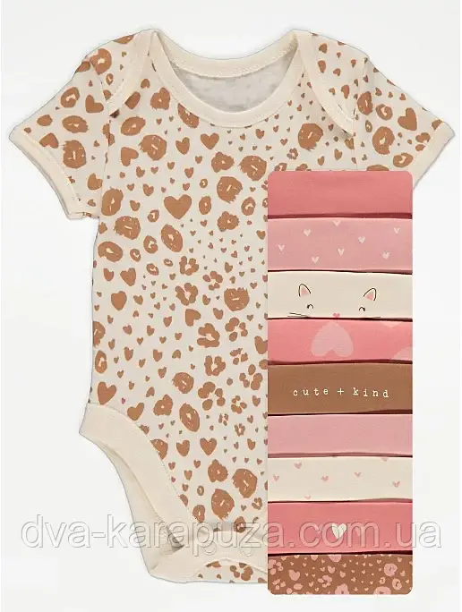 Гарний бодик із коротким рукавом George, 6-9 міс, поштучно!, фото 1