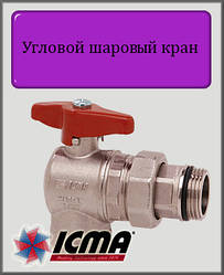 Кульовий кран кутовий 1" ICMA з американкою арт.225