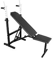 Лава для жиму регульована до 250 кг + стійки під штангу + бруси (профіль 60х30 мм)