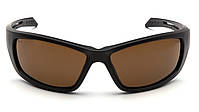 Захисні окуляри Venture Gear Tactical Howitzer Black (bronze) Anti-Fog, коричневі в чорній оправі, фото 4