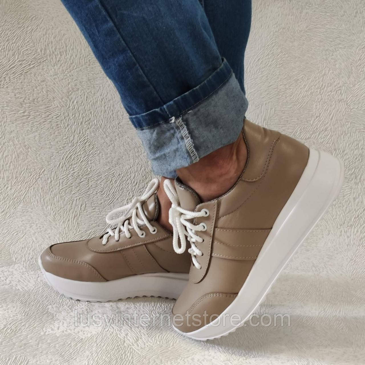 Кросівки шкіряні жіночі від виробника модель ШТ22-805, фото 1