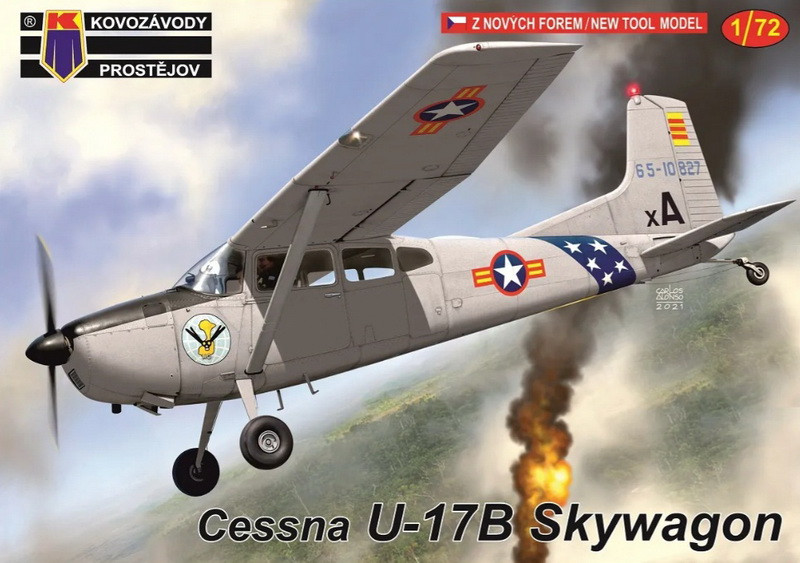 Пластикова модель 1/72 Kovozavody Prostejov 0235 американський багатоцільовий літак Cessna U-17B Skywagon, фото 1