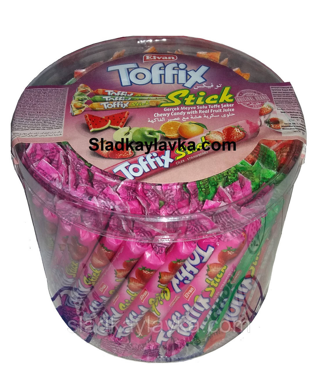 Жувальна цукерка Toffix Stick 800 г (Elvan)