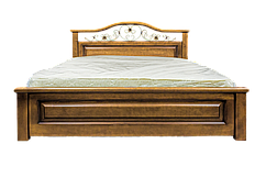 Ліжко з дерева Віра (з ковкою) 160*200 біла