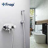 Гігієнічний душ Frap F7508 з приладовим краном 1/2", хром, фото 2