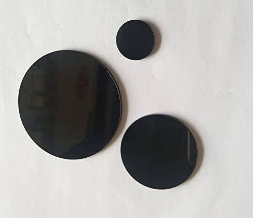 Чорний акриловий круг 9см для декору, глянець 3мм, фото 2