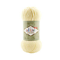 Alize ALPACA ROYAL NEW (Альпака Роял) № 01 кремовий (Пряжа альпака, нитки для в'язання)